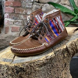 Guatemalan Ankle Boot w Sherpa Detail